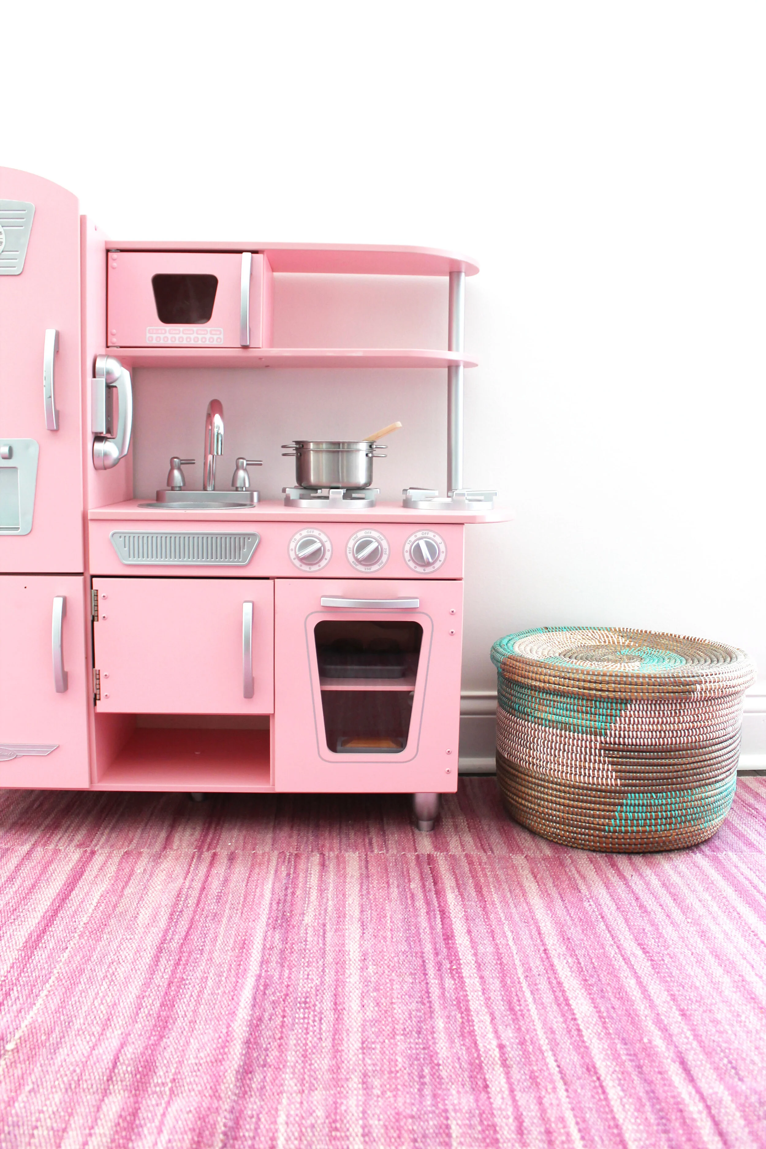 Kid's Pink Modern Play Kitchen — danielle deshai.